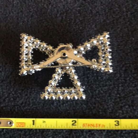 Rhinestone and silver colored pin - Picture 2 of 3